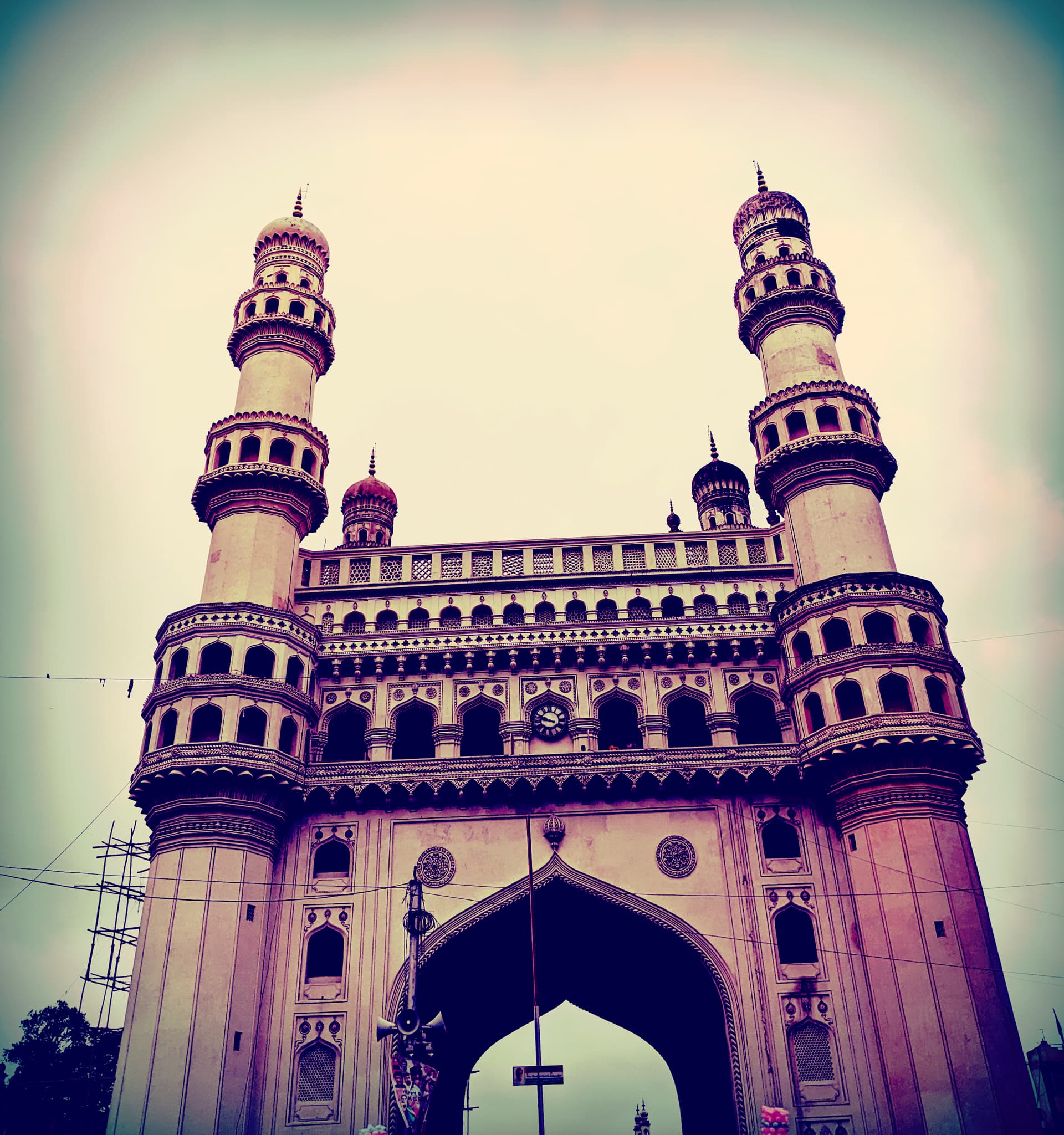 Charminar, Hyderabad ā the iconic four-minaret monument and mosque photographed in morning light.
